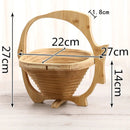 Tábua e Cesto de Bambu | Fruteira ✦ Dobravel ✦ Multifuncional