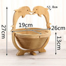 Tábua e Cesto de Bambu | Fruteira ✦ Dobravel ✦ Multifuncional