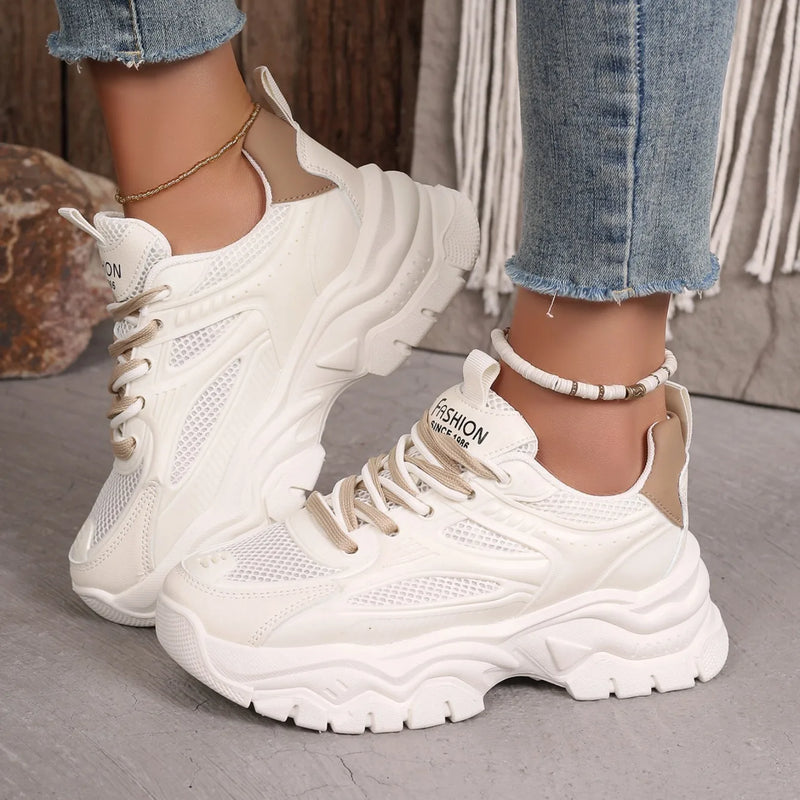 Tenis Plataforma Chunky | Respirável e Confortável
